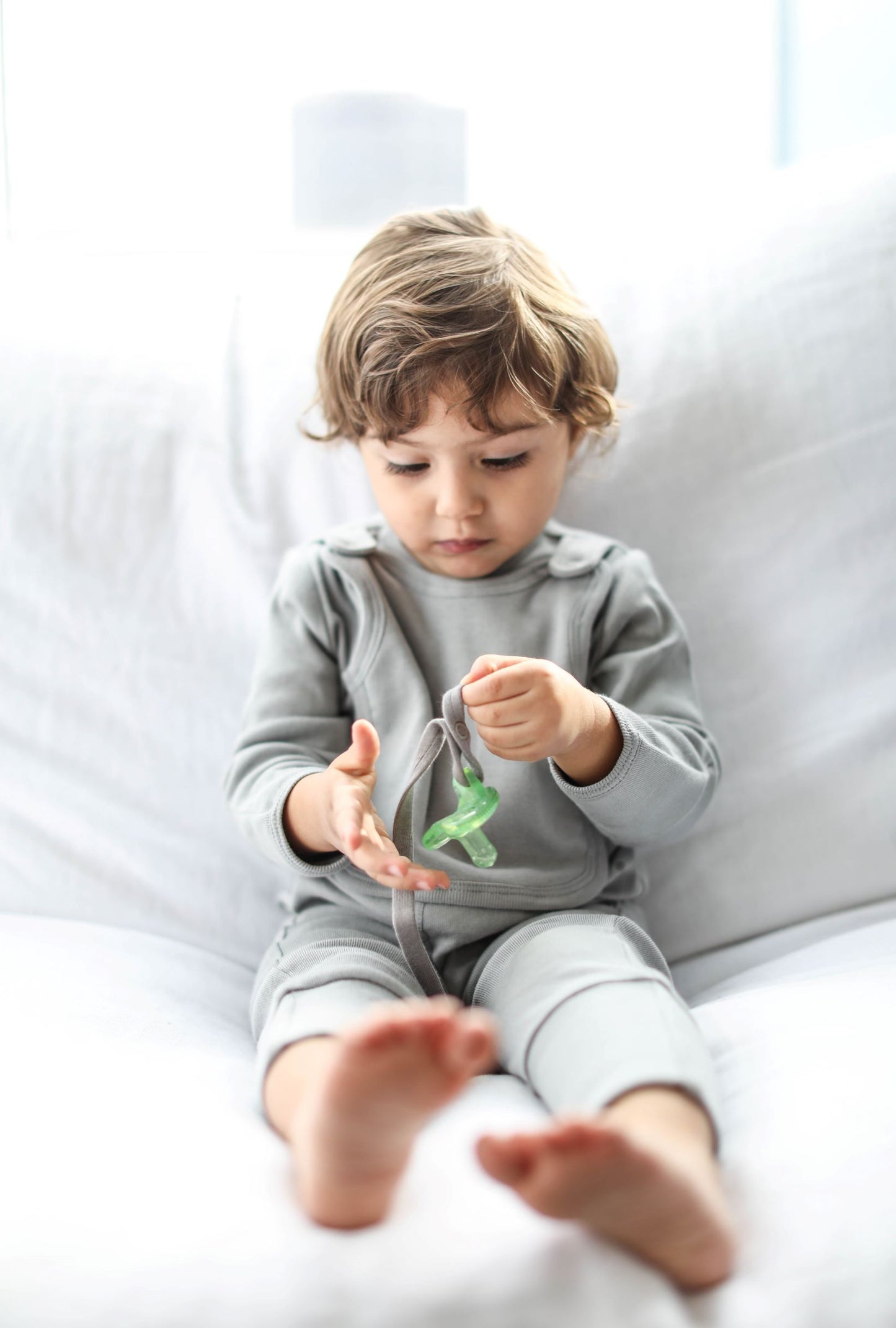 Organic Cotton Convertible Baby Pajamas with Attachable Bib