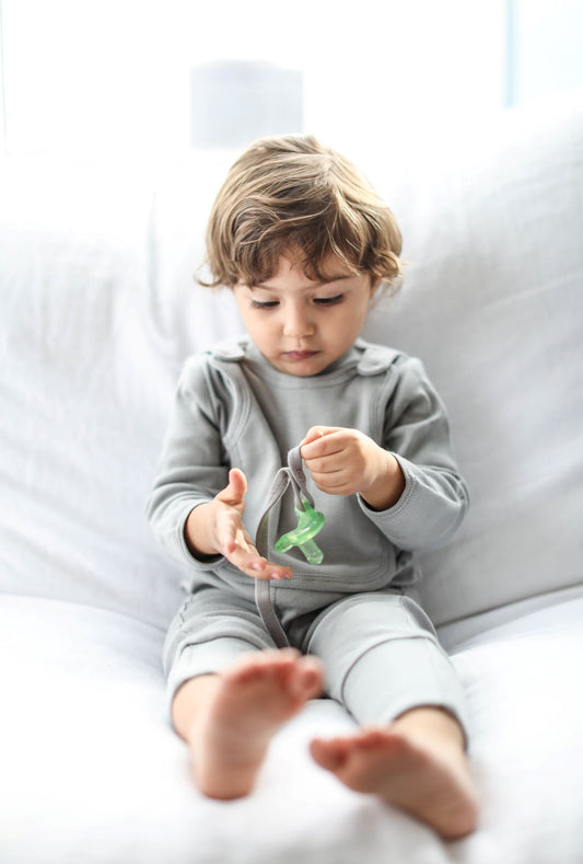 Organic Cotton Convertible Baby Pajamas with Attachable Bib