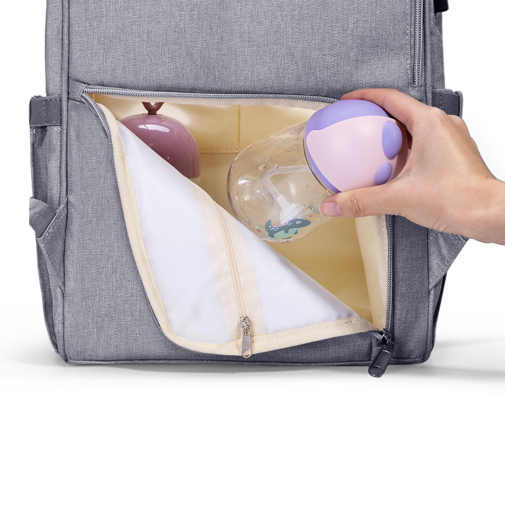 Waterproof Diaper Bag Backpack with USB Port & Stroller Straps | Multi-Compartment Organizer